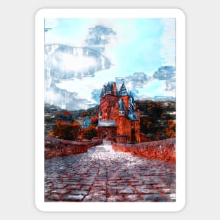 German Castle European. For Vintage Castle Lovers. Sticker